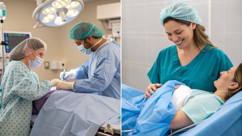 Safe C-section and normal delivery procedures as part of top maternity treatments